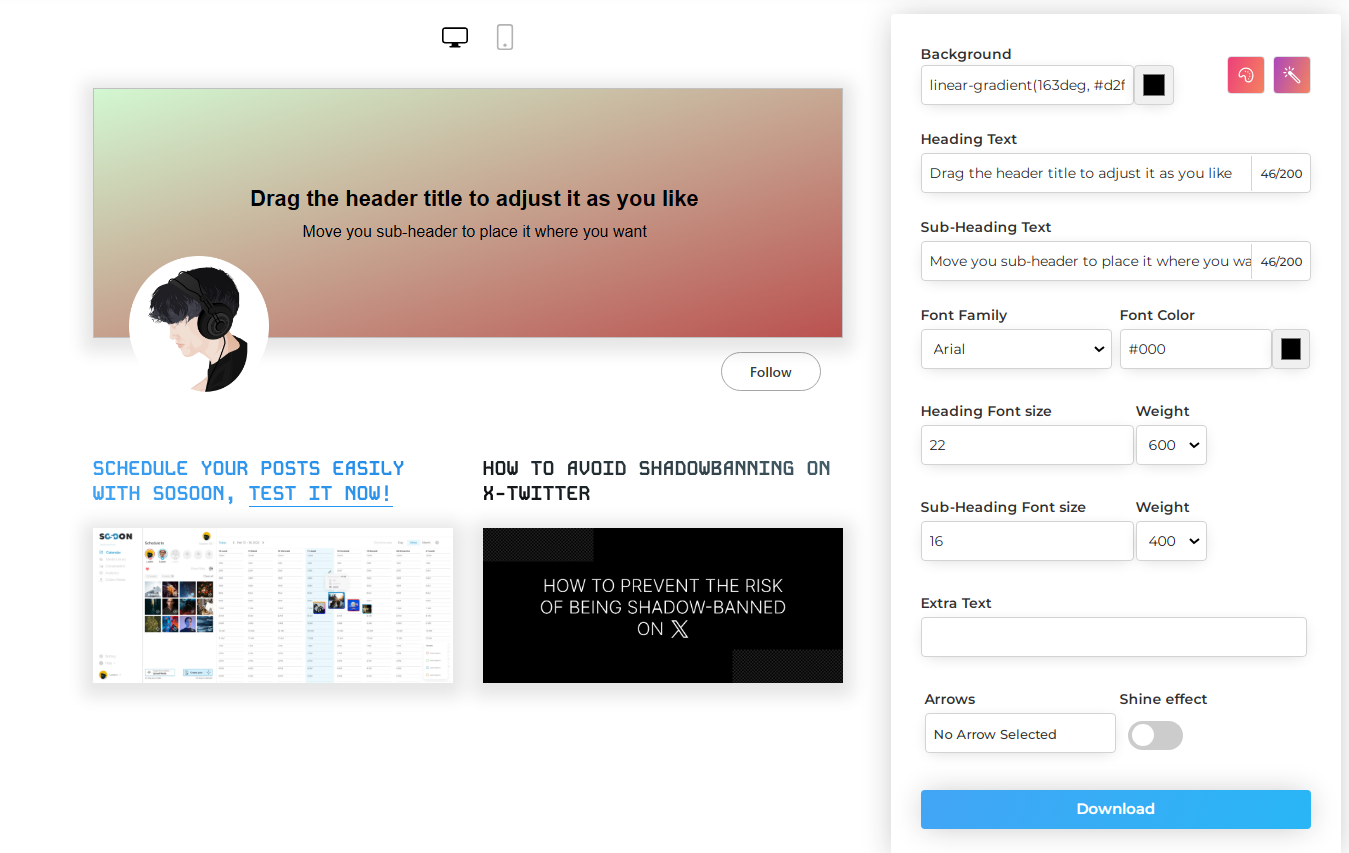 Fonction banner Sosoon