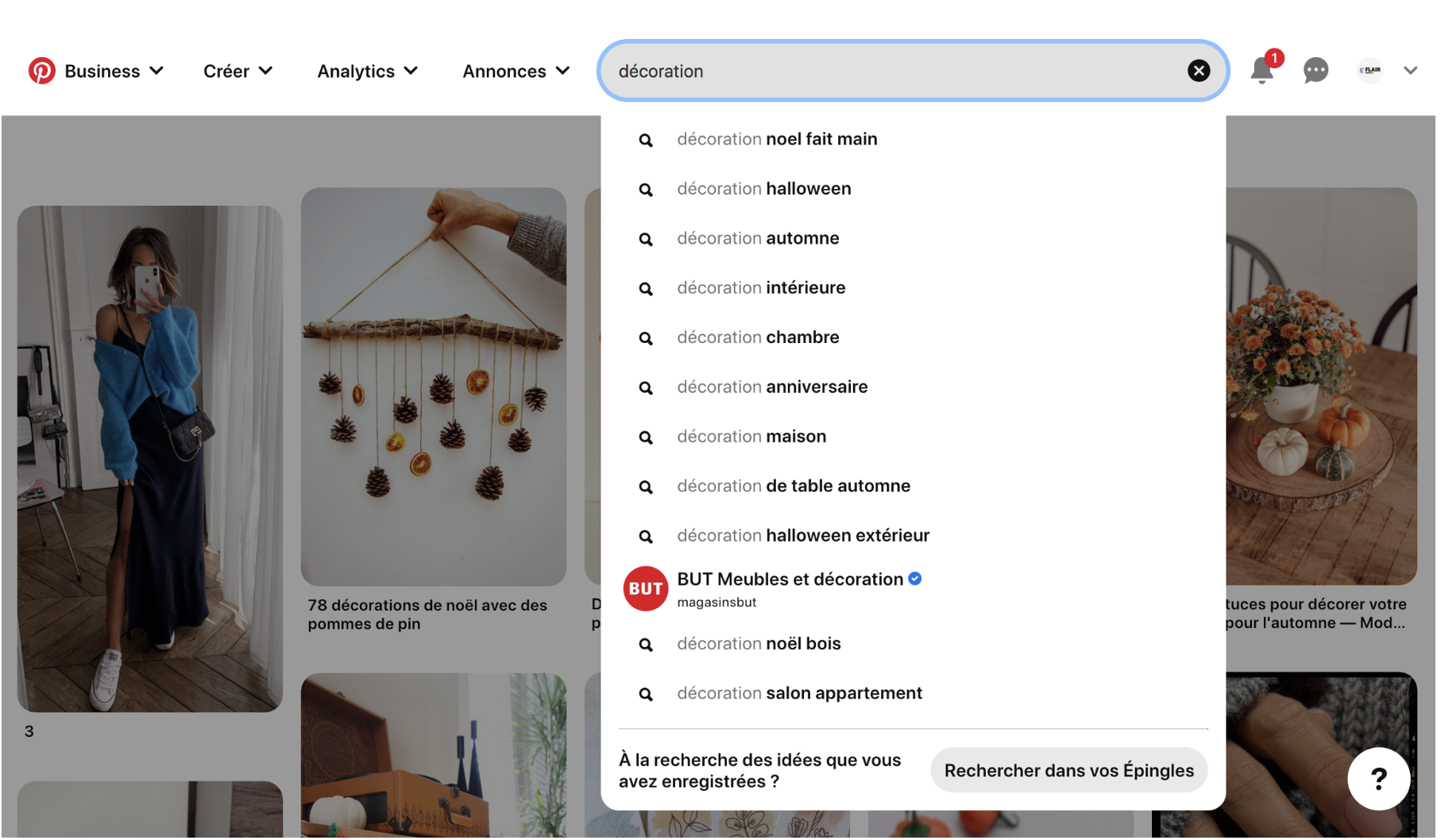 mots-clés pour le SEO sur Pinterest