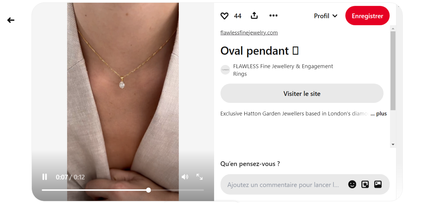 épingles vidéo sur Pinterest